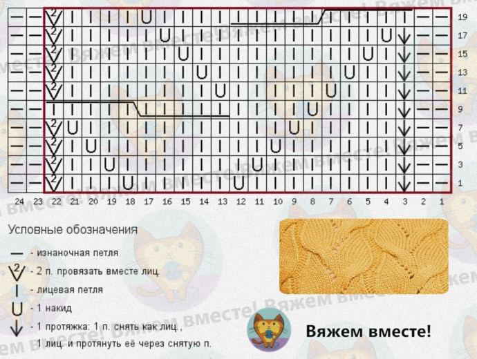 Джемпер с ажурными косами