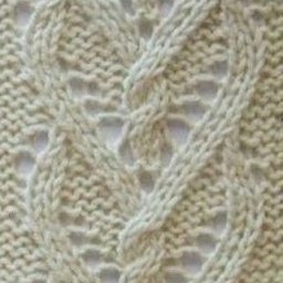 Сердечный узор спицами