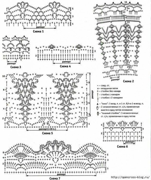В копилку мастера! Схемы для вязаной каймы