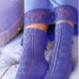 Ажурные носочки спицами