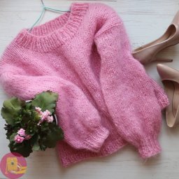 Вяжем спицами пушистый джемпер