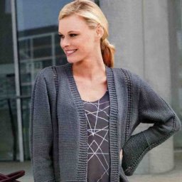 Темно-серый стильный жакет