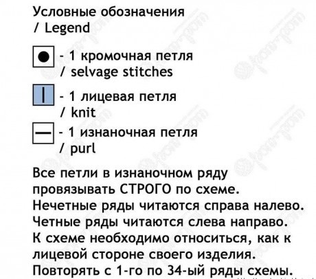 Узор для пледа спицами "ОБЛАКА" Узор для пледа спицами "ОБЛАКА"
