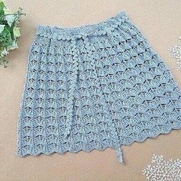 Узор для юбки, связанной крючком