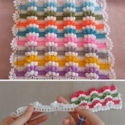 Узор с объемными цветами