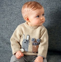 Вяжем детям: Очаровательный джемперок для малыша