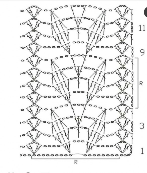 Вяжем косынку крючком