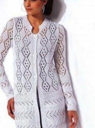 Ажурный жакет на пуговицах