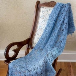 Красивый узор для палантина спицами