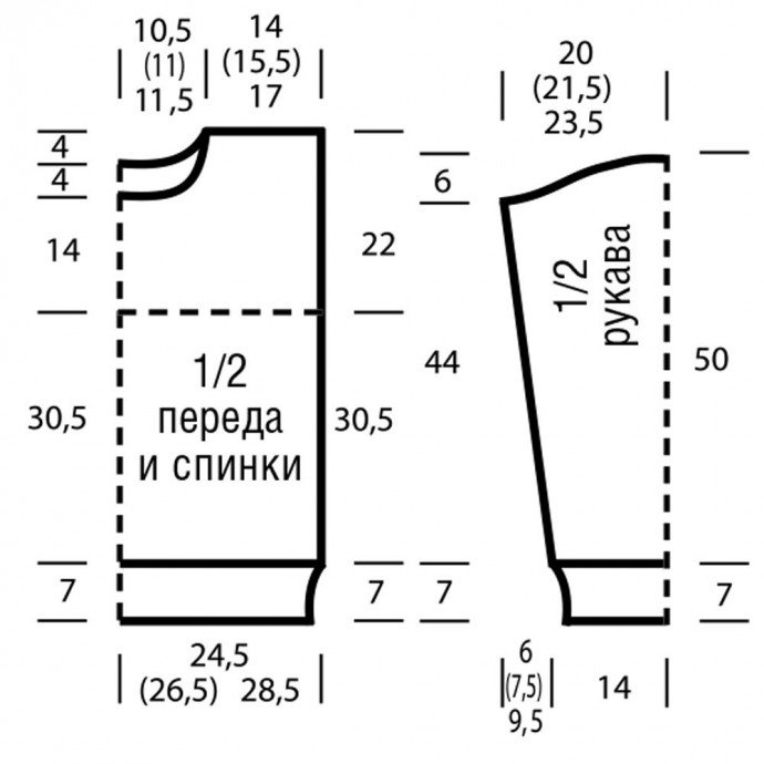 Джемпер из пряжи секционного крашения с сочетанием узоров