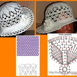 Большая подборка схем для головных уборов на лето