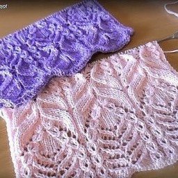 Японские ажуры спицами, схема