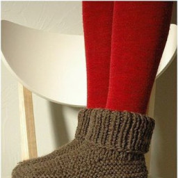 ​Носки, связанные на двух спицах