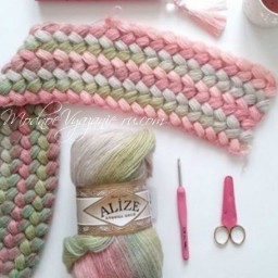 Узор из пышных столбиков в картинках