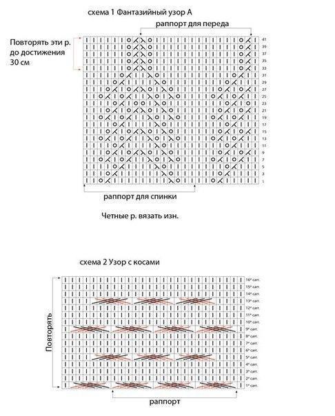 Нежная туника спицами