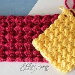 Плотный рельефный узор крючком