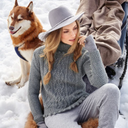 ​Свитер с коллажем рельефных узоров