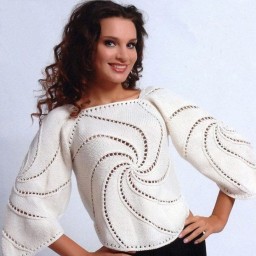 Джемпер, связанный по кругу