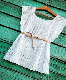 Блуза крючком из пряжи SEAM Анна 16