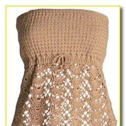 Ажурный топ крючком