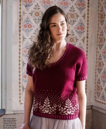 Джемпер с растительным жаккардовым узором