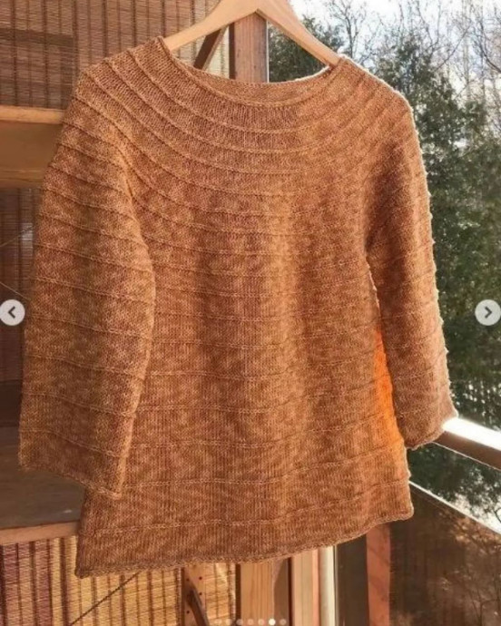 Джемпер "Корица", вяжем спицами