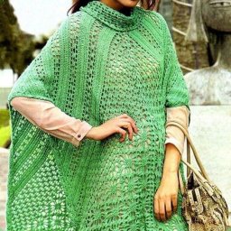 Роскошное пончо крючком