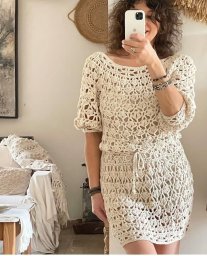 Платье ажурным узором