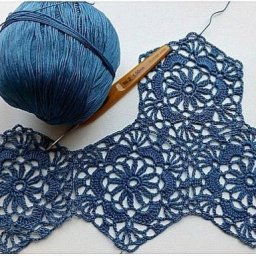 Цветочный мотив крючком