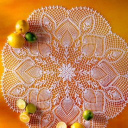 Нежная салфетка крючком