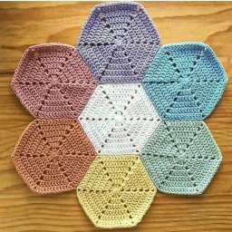 Схема аккуратного шестиугольника крючком