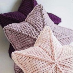 Схема вязания подушки в форме звёзд