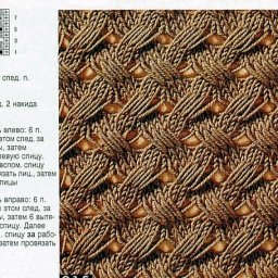 Узор "Плетенка" из снятых петель, вяжем спицами