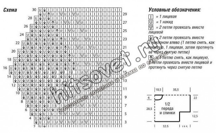 Джемпер цельновязаный с элементом ажура Джемпер цельновязаный с элементом ажура