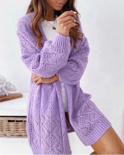 Кардиган с ажурными ромбами Кардиган с ажурными ромбами