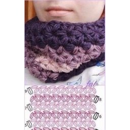 Красивый узор для объемного снуда