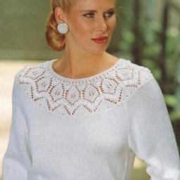 Круглая кокетка спицами