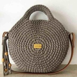 Круглая сумка из трикотажной пряжи