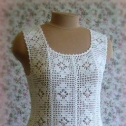 Ажурный топ крючком