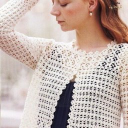 Ажурный жакет крючком