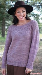 Джемпер Taskette от Laura Barker с круглой кокеткой с рисунком, создающим иллюзию плетения