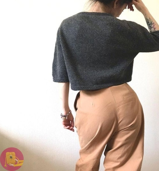 Укорочeнный свитep спицами