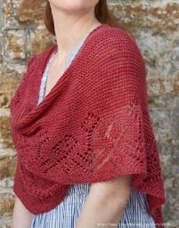 Шаль “Hvalba”, связанная по старинным фарерским традициям