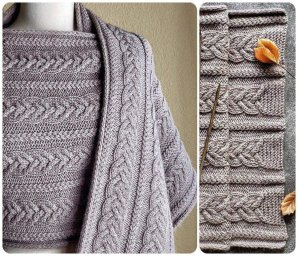 Схемы красивых узоров для шарфов, палантинов