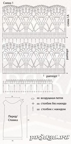 Ажурная юбка крючком