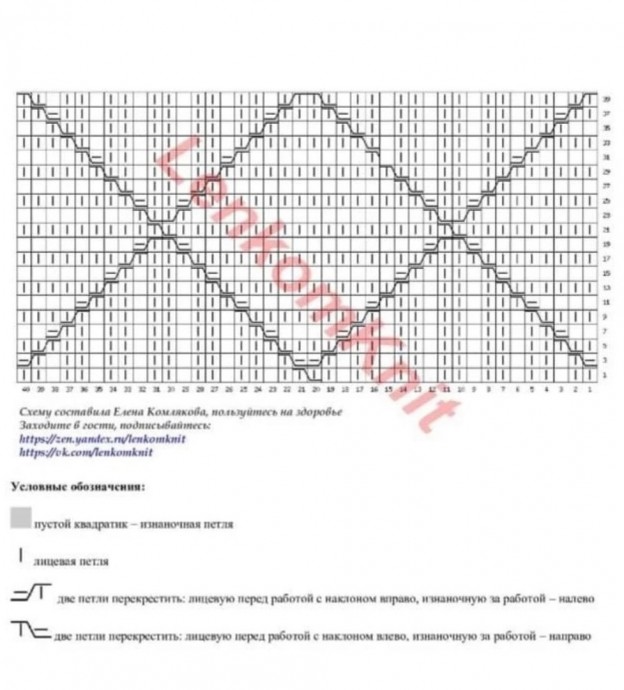 Новый интересный узор с ромбами, вяжем спицами