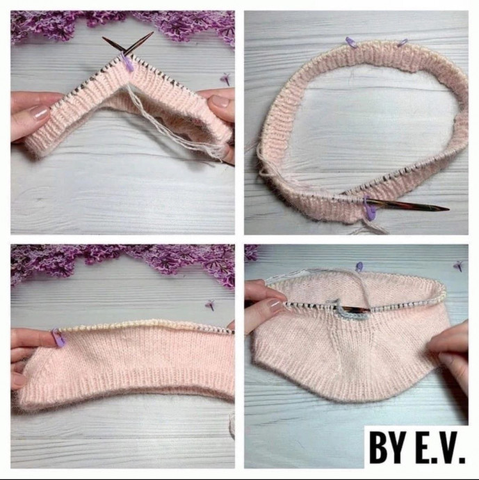 Капор спицами для ребёнка от автора Елизавета Вишнякова.