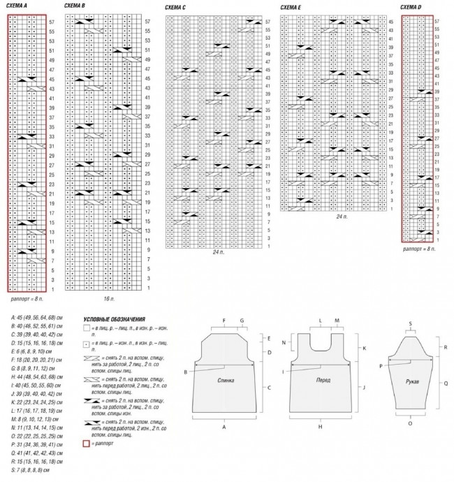 Женский свитер, вяжем спиами
