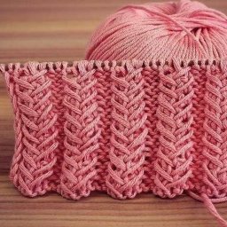 Узор "Колоски", вяжем спицами