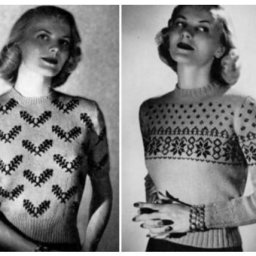 Жаккардовый узор в ретро-стиле